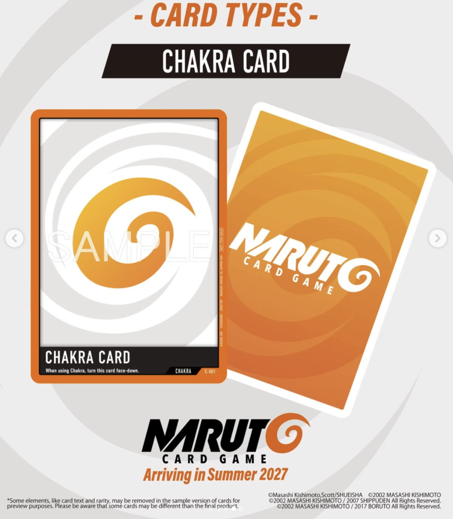 Carte Chakra Naruto Card Game